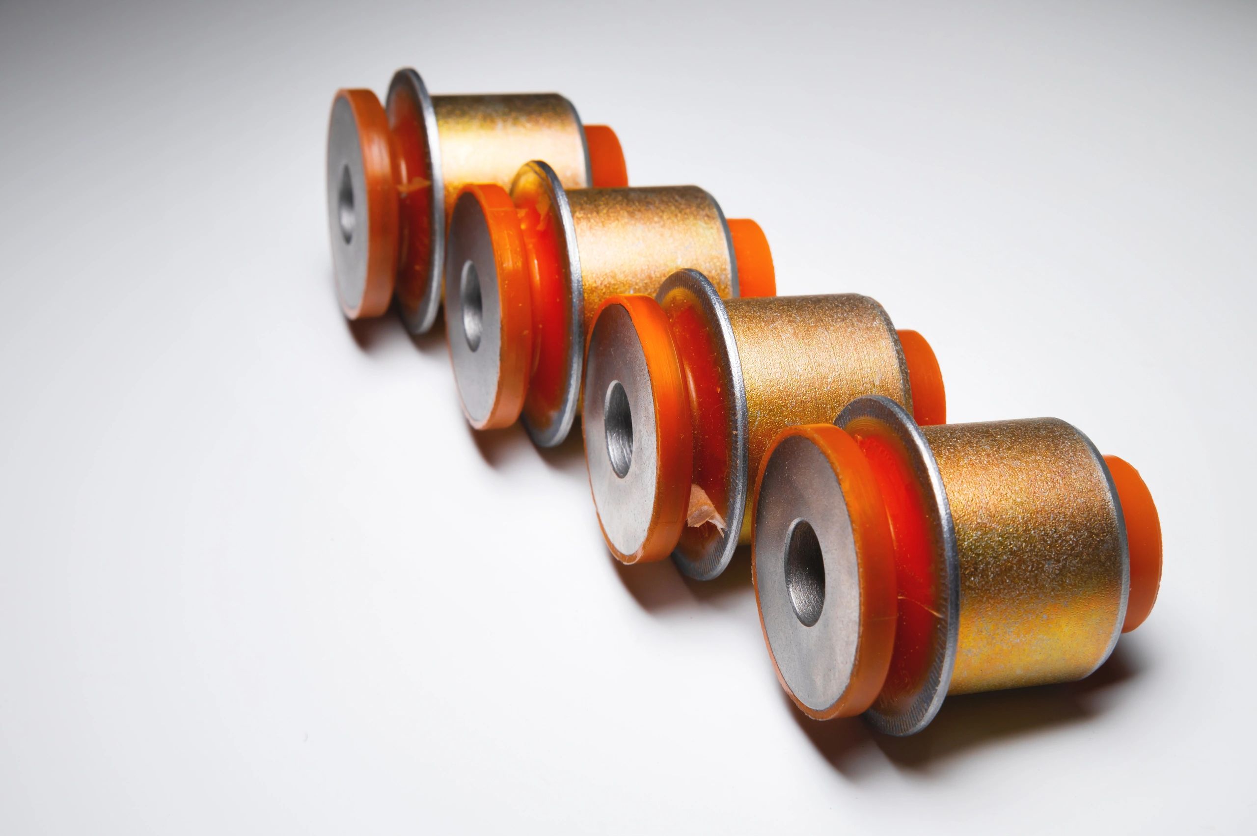 New set of polyurethane front suspension bushings for cars. silent blocks of the front axle of an off-road vehicle
