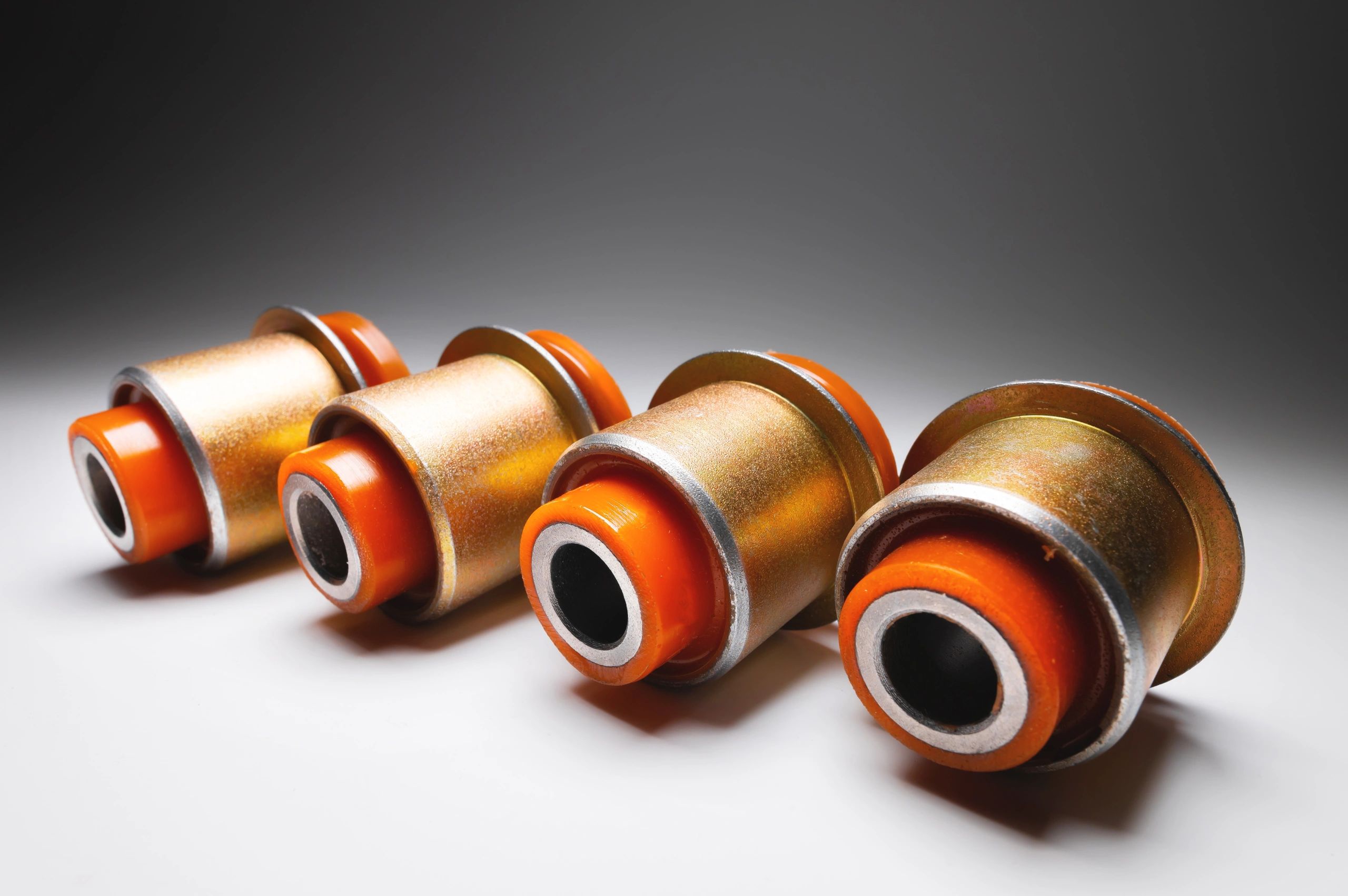 New set of polyurethane front suspension bushings for cars. silent blocks of the front axle of an off-road vehicle
