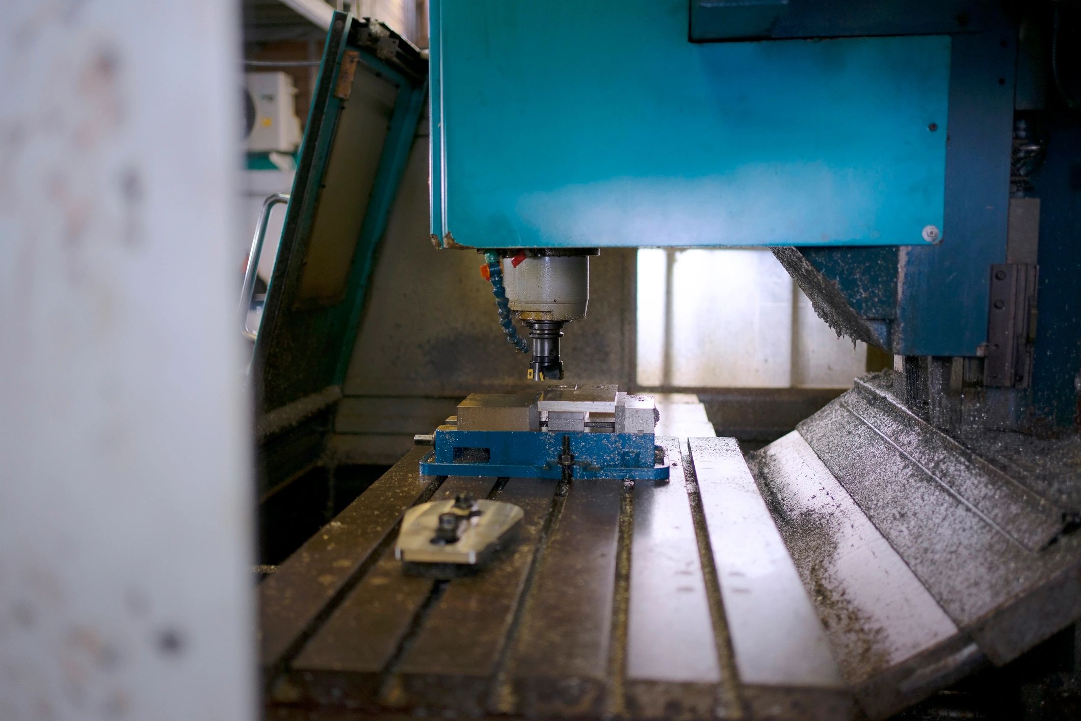 Metalworking team in engineering factory