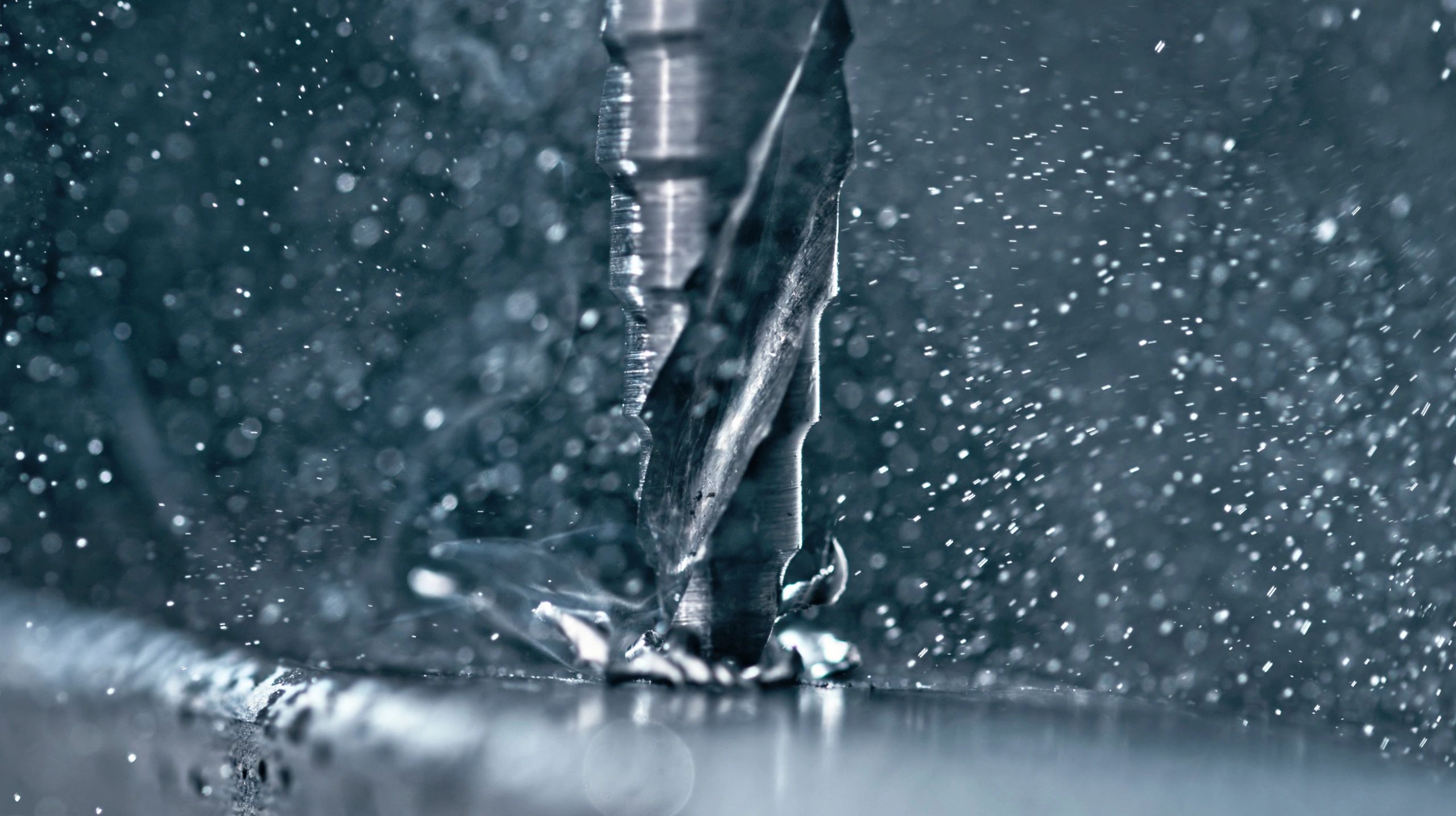 Metal drilling and machining process in production