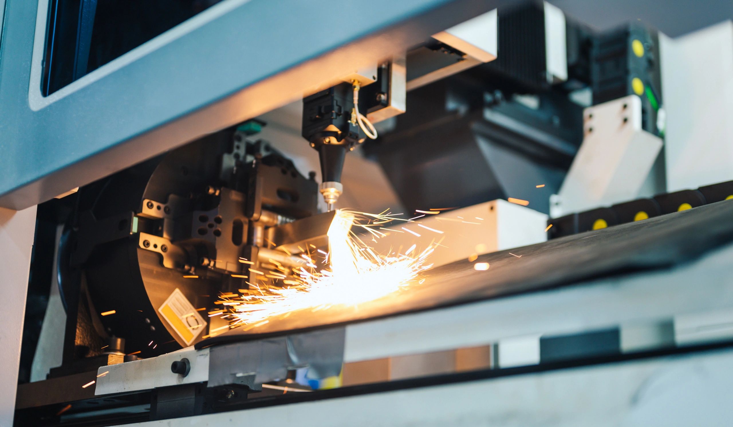 Advanced production machinery operating in a modern plant