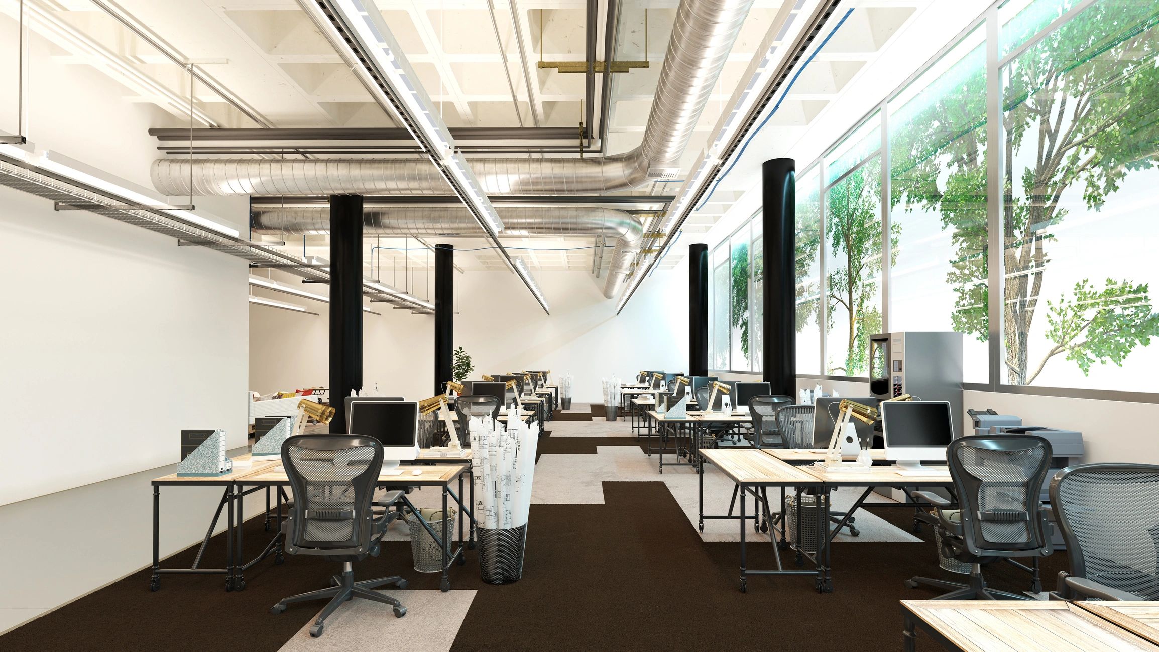 Modern industrial office interior representing ASU Components contact and inquiry support